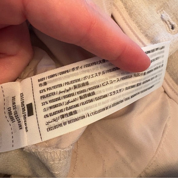 Abercrombie & Fitch Sloane Tailored Wide Leg Dress Pants In Ivory Size 26/2 - Picture 10 of 10